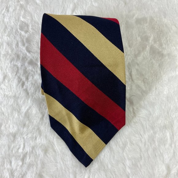 Vintage Robert Talbott Rutlands Handsewn Silk made in USA Wide Stripe - Picture 3 of 4